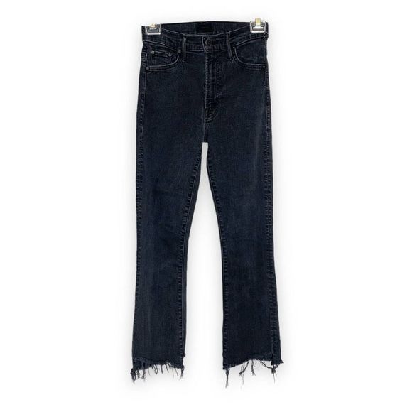 Mother Denim The Insider Crop Two Step Fray Not Guilty Black Jeans Women’s Sz 26 - Picture 3 of 12